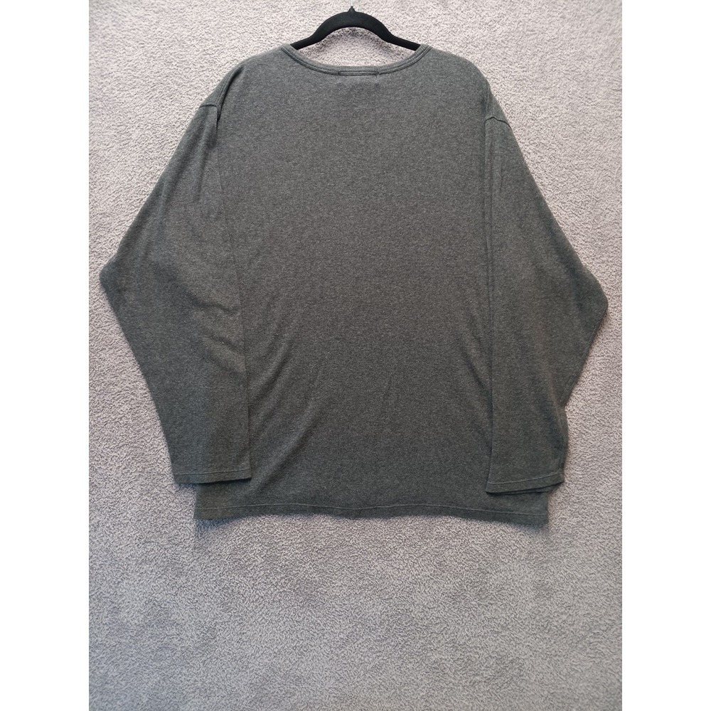 Banana Republic Men's Oversized Wool Cotton Layer Top Gray Long Sleeve Size XL